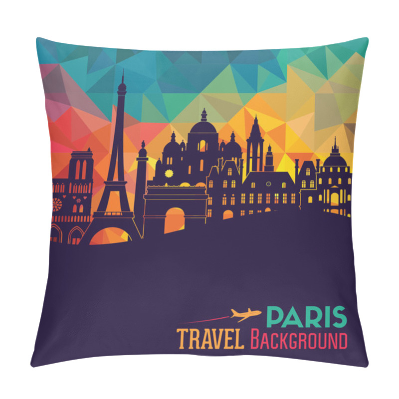 Personality  Paris Skyline Silhouette Pillow Covers