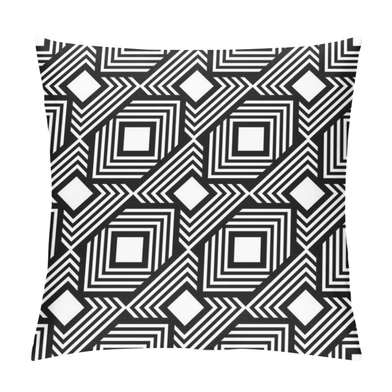 Personality  Seamless Black And White Pattern Pillow Covers