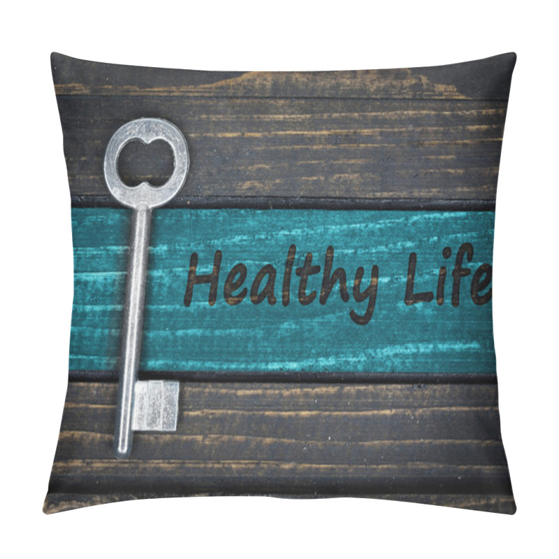 Personality  Healthy Life Text And Old Key Pillow Covers