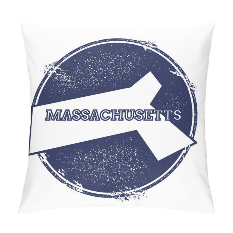 Personality  Massachusetts Vector Map. Pillow Covers