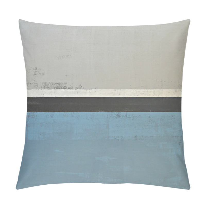 Personality  Blue And Grey Abstract Art Painting Pillow Covers