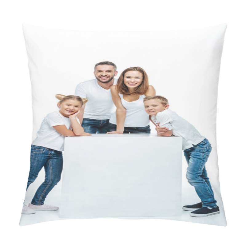 Personality  Happy Family With Two Children Pillow Covers