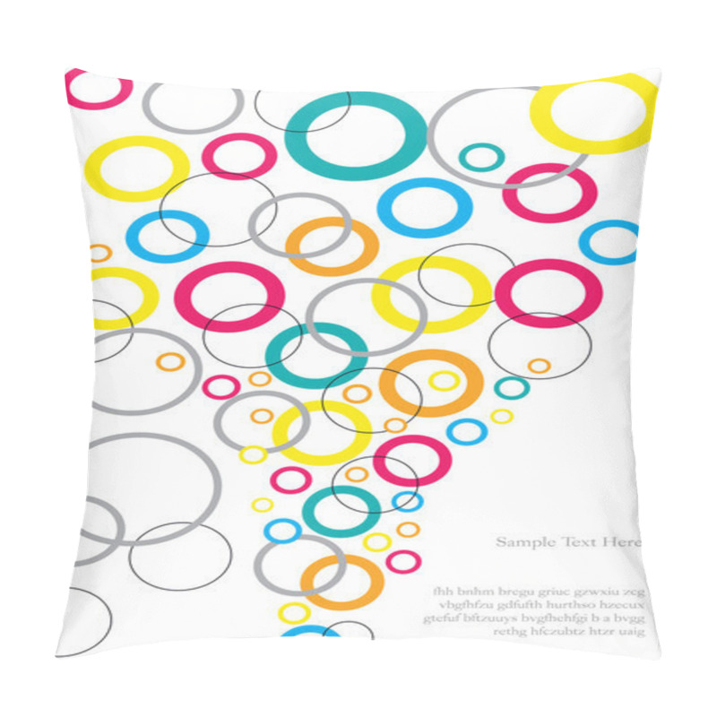 Personality  Abstract Vector Background With Circles Pillow Covers