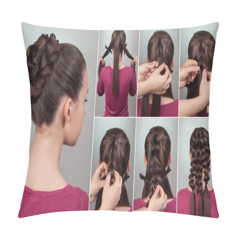 Personality  Romantic Hairstyle Tutorial Pillow Covers