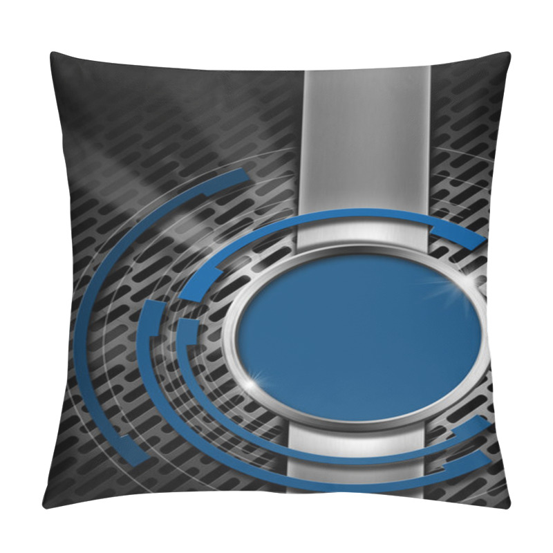 Personality  Blue And Metal Abstract Background Pillow Covers