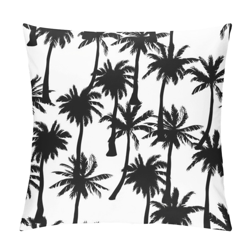 Personality  Vector Seamless Pattern With Palm Trees Pillow Covers