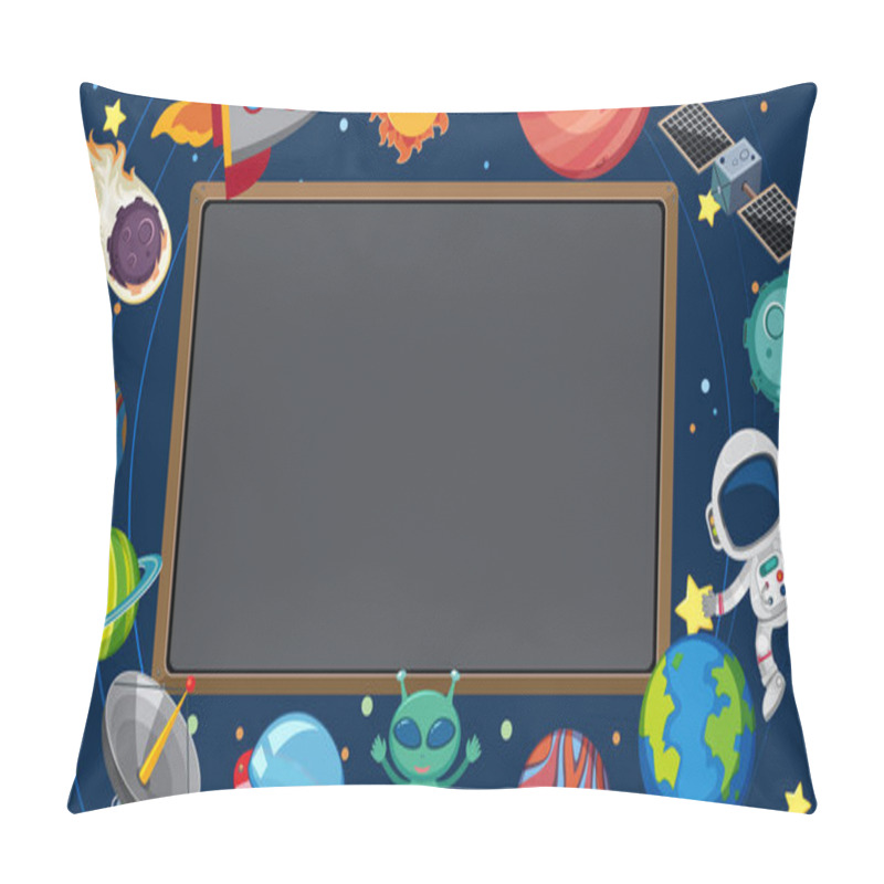 Personality  Border Template With Space In Background Pillow Covers