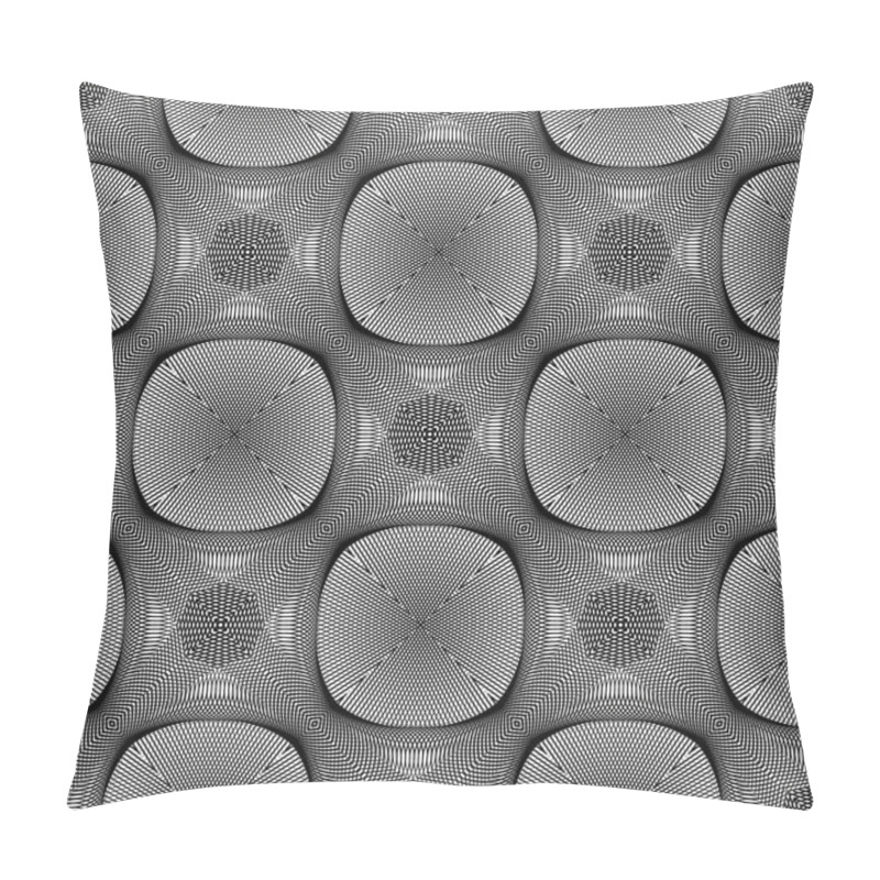 Personality  Design Seamless Monochrome Ellipse Pattern Pillow Covers