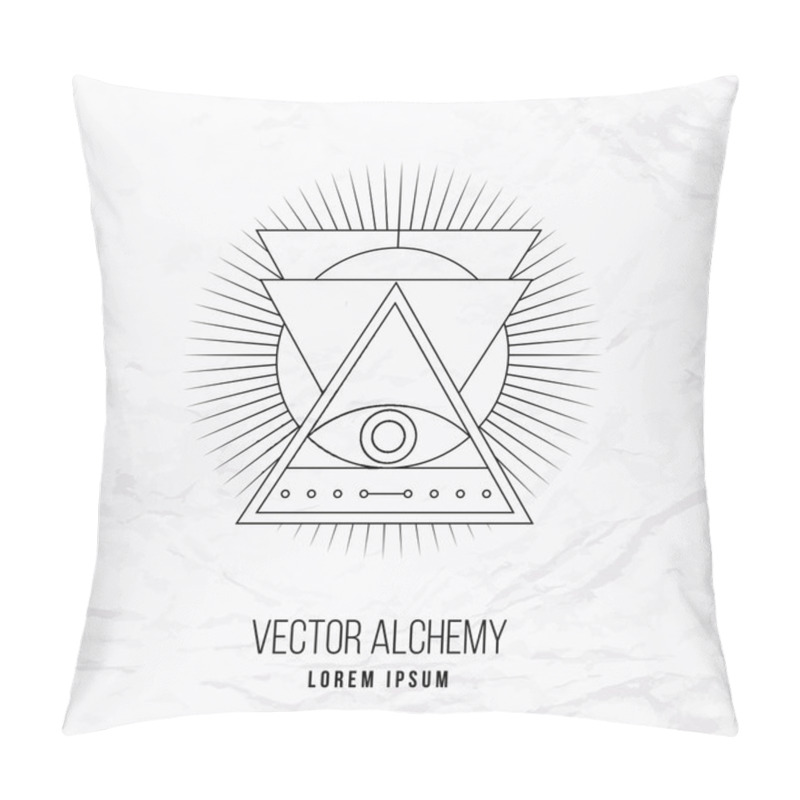 Personality  Vector Geometric Alchemy Symbol Pillow Covers