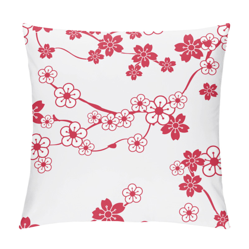 Personality  Seamless Pattern With Cherry Blossoms Pillow Covers