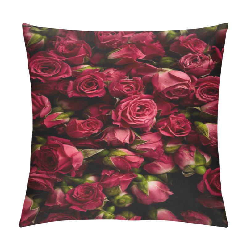 Personality  Roses With Drops Of Water Pillow Covers