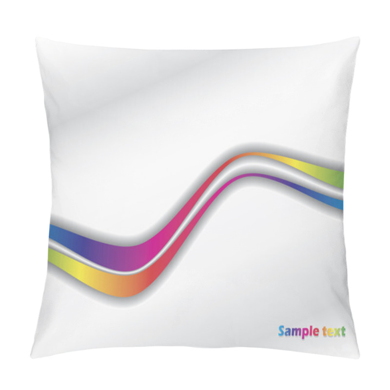 Personality  Abstract Rainbow Waves Pillow Covers