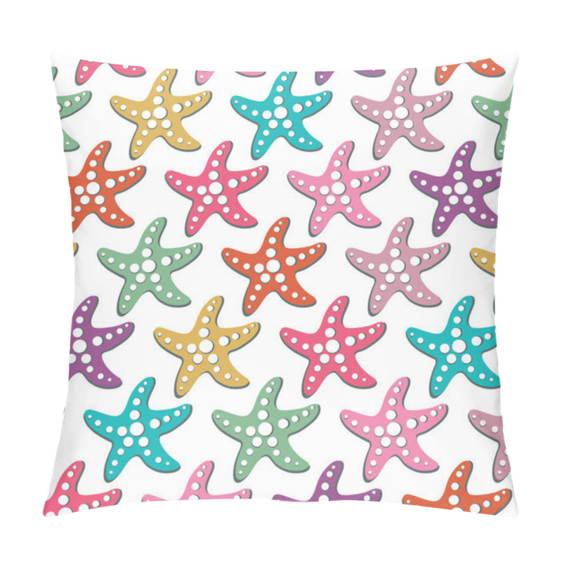 Personality  Vector Seamless Pattern With Sea Stars Pillow Covers