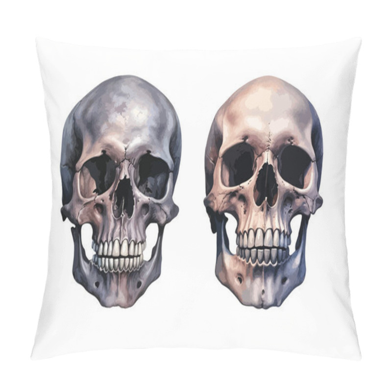 Personality  Scull Clipart, Isolated Vector Illustration. Pillow Covers