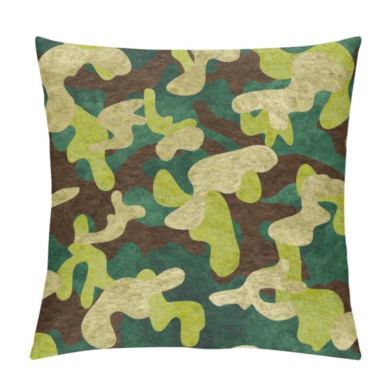 Personality  Watercolor Camouflage, Forest Style, Hand Drawn Illustration For Fatherland Defender Day Or Army Design. Pillow Covers