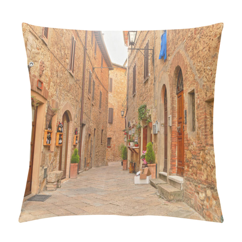 Personality  Beautiful Italian Street Of  Small Old Provincial Town Pillow Covers