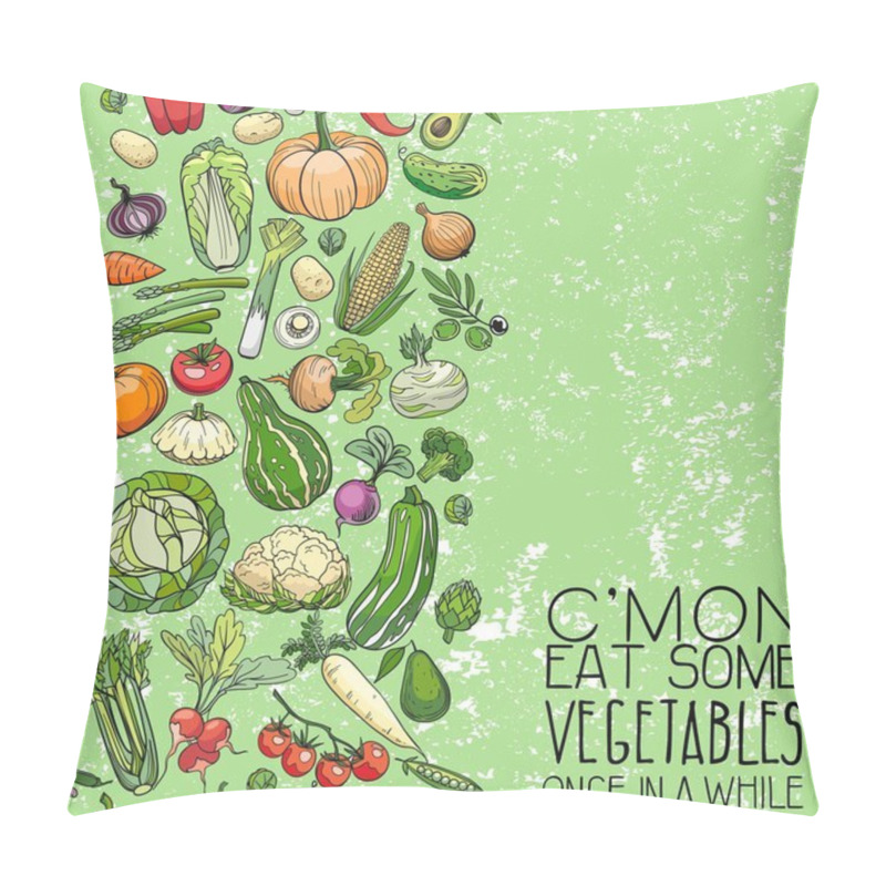 Personality  Different Vegetables Drawings Pillow Covers