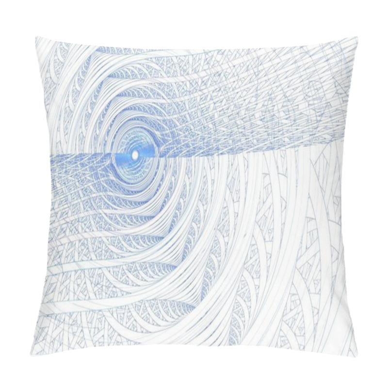 Personality  Chameleon Eye Digital Fractal Image On White Background  Pillow Covers