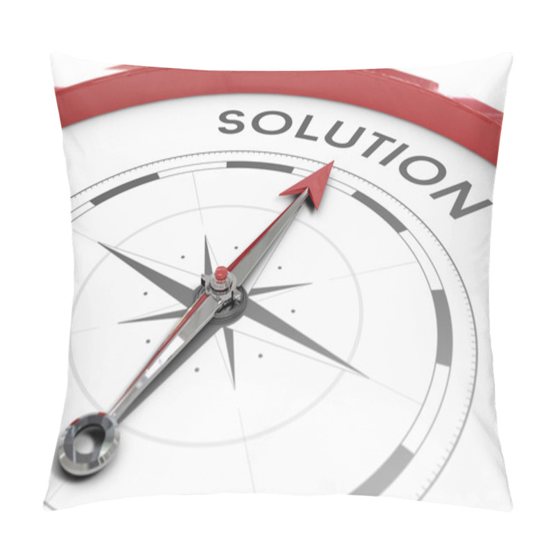 Personality  Compass Pointing To Solution Pillow Covers