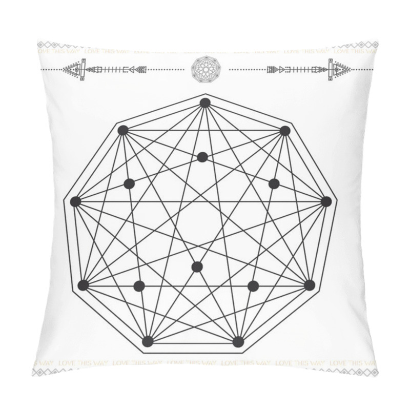 Personality  Geometric Icon Magic 4Black Pillow Covers