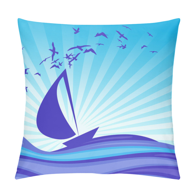 Personality  Illustration On A Sea Theme Pillow Covers