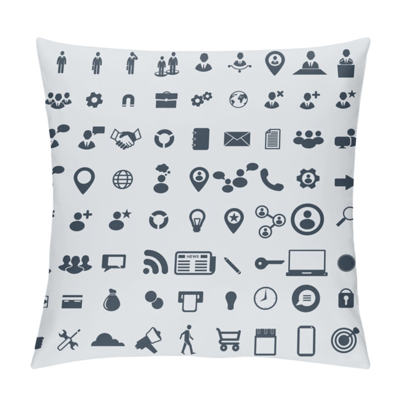 Personality  Big Set Of Business Icons. Pillow Covers