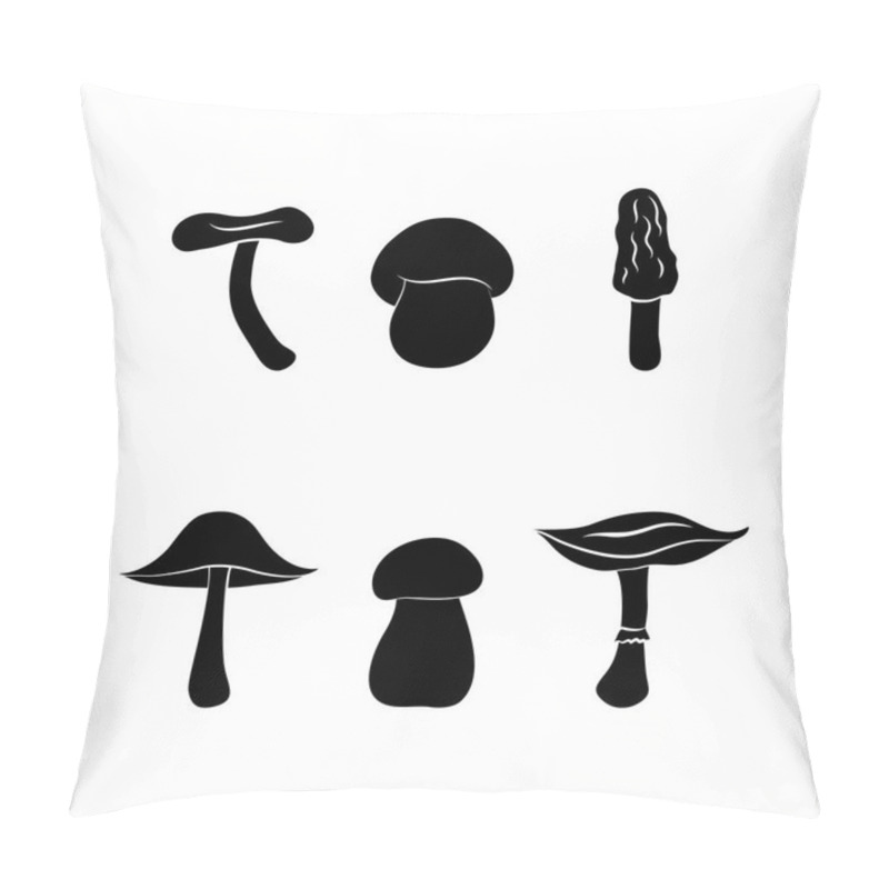 Personality  Mushrooms Vector Set Pillow Covers