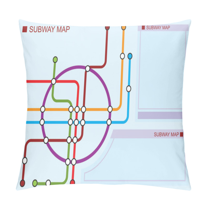 Personality  Subway Map Pillow Covers