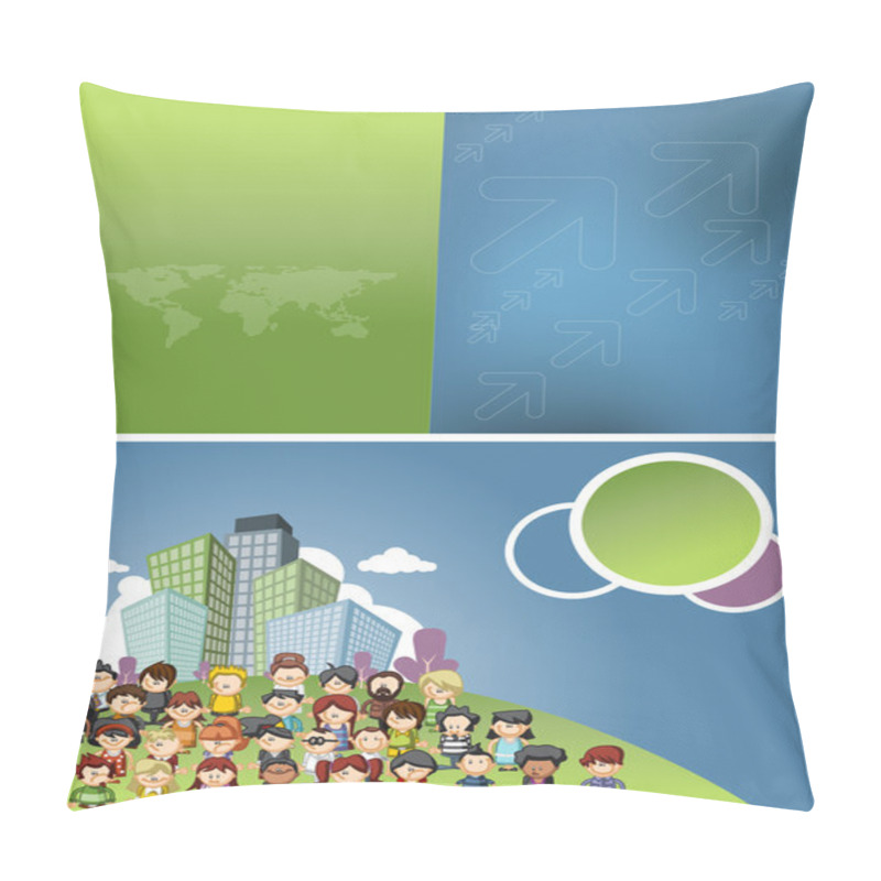 Personality  Group Of Cartoon Teenagers Pillow Covers