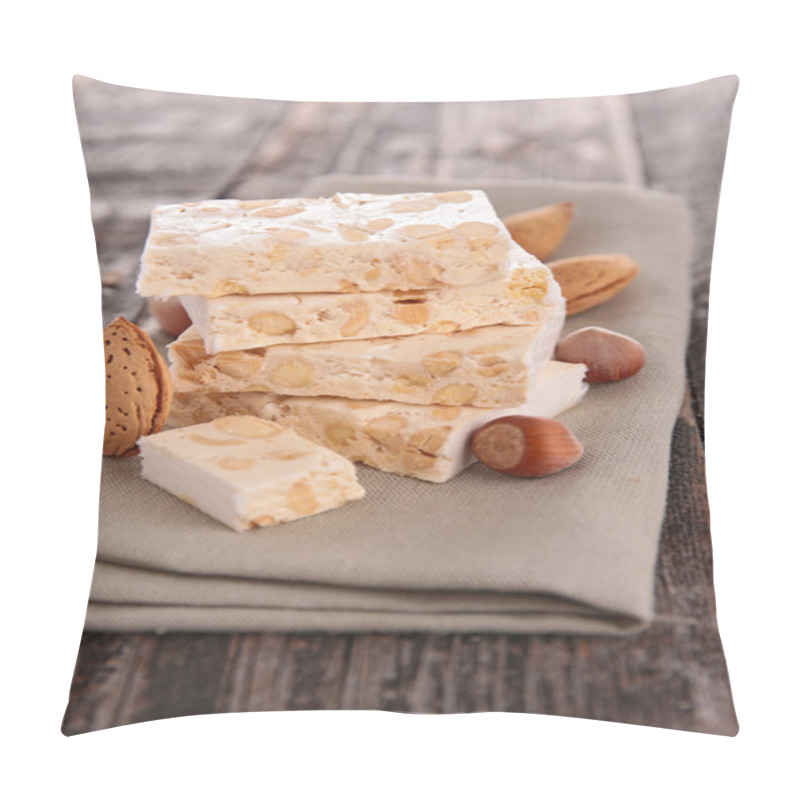 Personality  Nougat Dessert With Nuts Pillow Covers