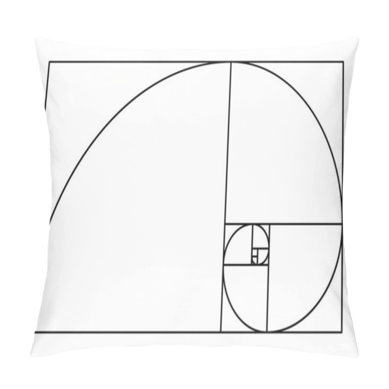 Personality  Golden Ratio Minimalistic Icon. Geometric Shapes Flat Proportion Vector Illustration . Pillow Covers