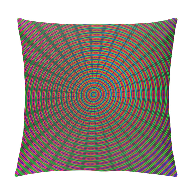 Personality  Hypnotic Pattern. Concentric Circles. 3d Rendering. Pillow Covers