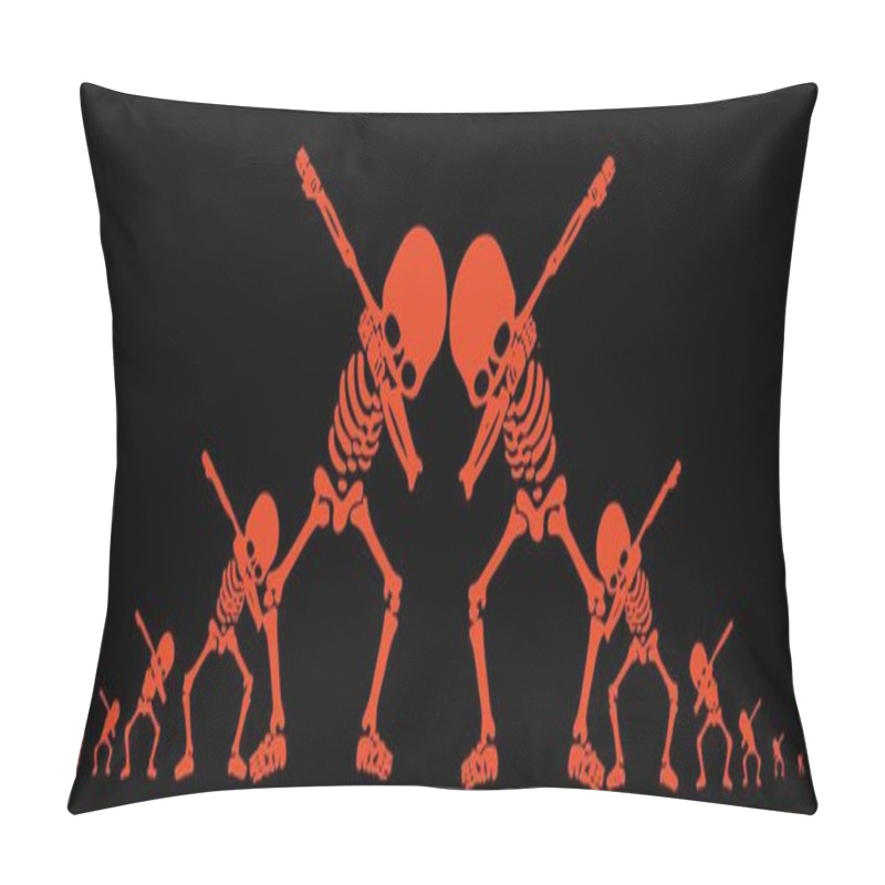 Personality  Skeleton Dabbing, A  Group Of Skeletons Doing Dab Pillow Covers