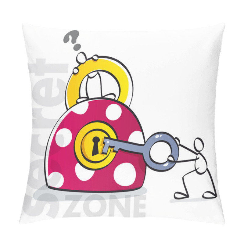 Personality  Funny Padlock With Key Pillow Covers