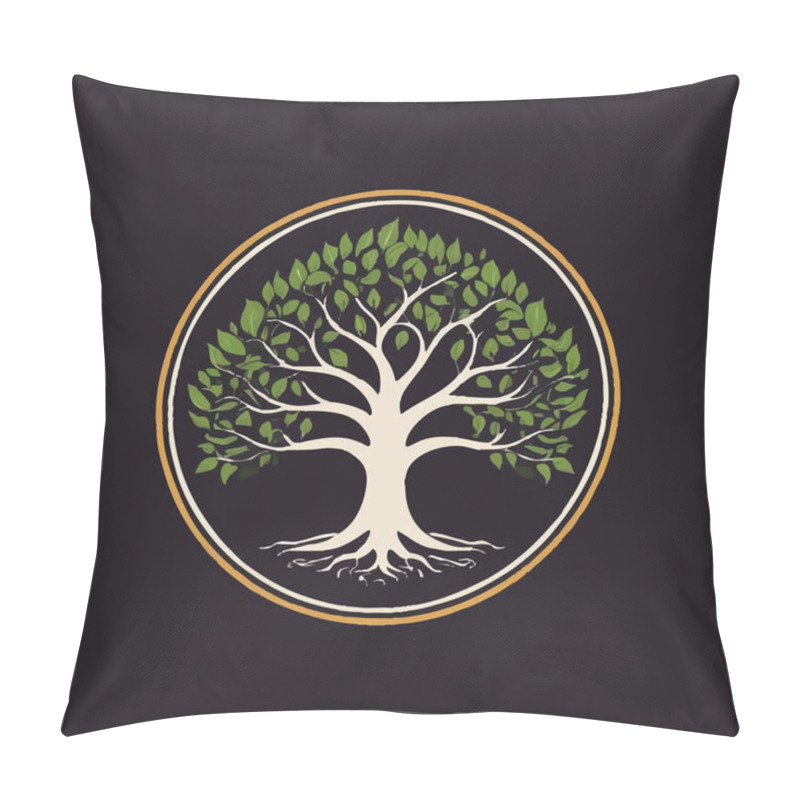 Personality  Abstract Tree Illustration Art Design For Social Media Template Backgrounds. Pillow Covers