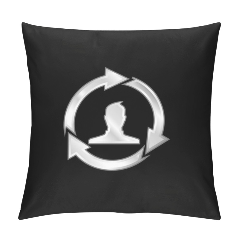 Personality  Affiliate Marketing Silver Plated Metallic Icon Pillow Covers