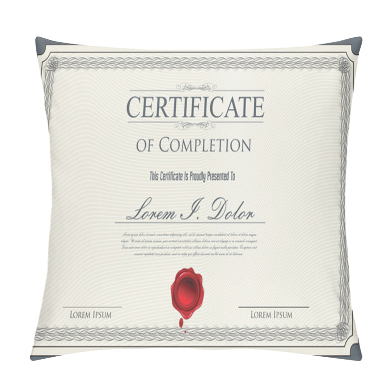 Personality  Certificate, Diploma Of Completion Pillow Covers