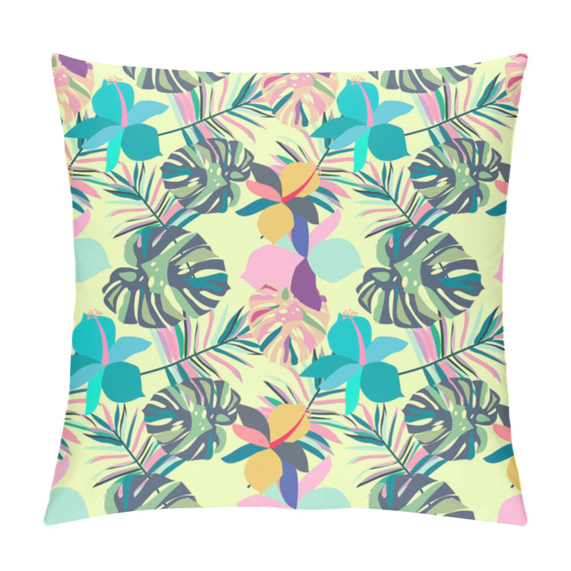 Personality  Seamless Tropical Flower Pattern Pillow Covers