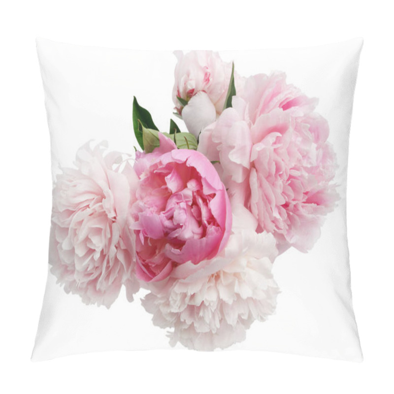 Personality  Beautiful Pink Peonie Flower On Light Background Pillow Covers