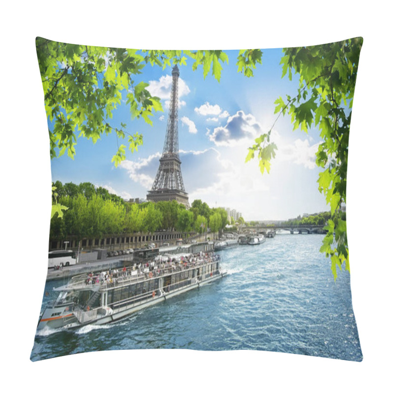 Personality  Boat Trip On Seine Pillow Covers