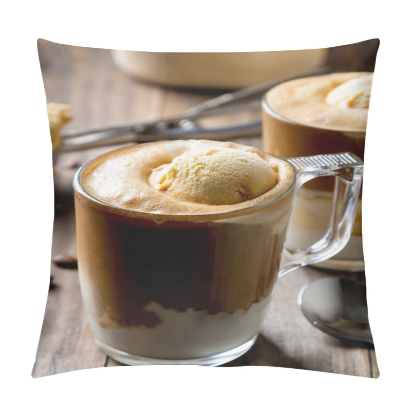 Personality  Affogato, Coffee With Vanilla Ice Cream Pillow Covers