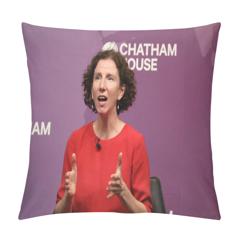 Personality  UK Minister Of State For Development Anneliese Dodds Speaking At Chatham House About The Labour Governments Development Priorities, On 17 October, 2024 Pillow Covers