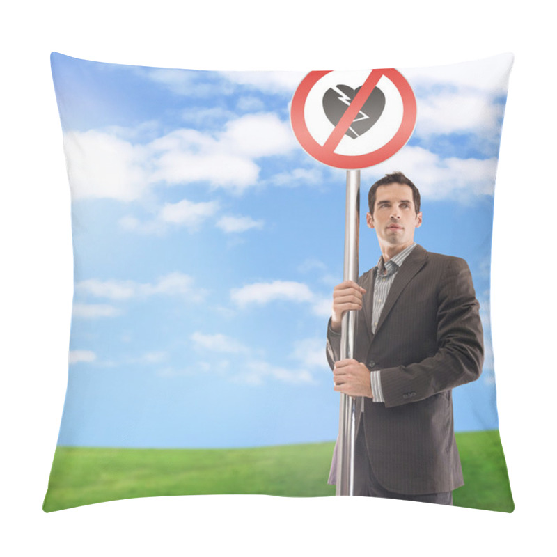 Personality  Symbolic Wedding Picture - Don't Break My Heart! Pillow Covers