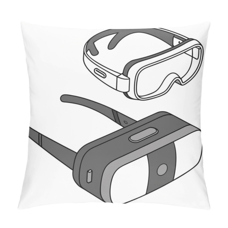 Personality  Discover Sleek And Cutting-edge Silhouettes Of Smart Glasses And VR Headsets, Showcasing Innovative Designs That Blend Style With Advanced Technology. Perfect For Futuristic Enthusiasts And Tech Innovators. Pillow Covers