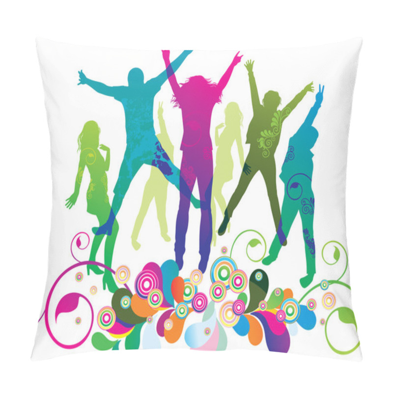 Personality  Young On The Party . The Dancing Teenagers. Pillow Covers