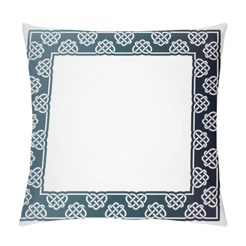 Personality  Openwork Square Frame With Celtic Motif. Laser Cutting Template. Pillow Covers