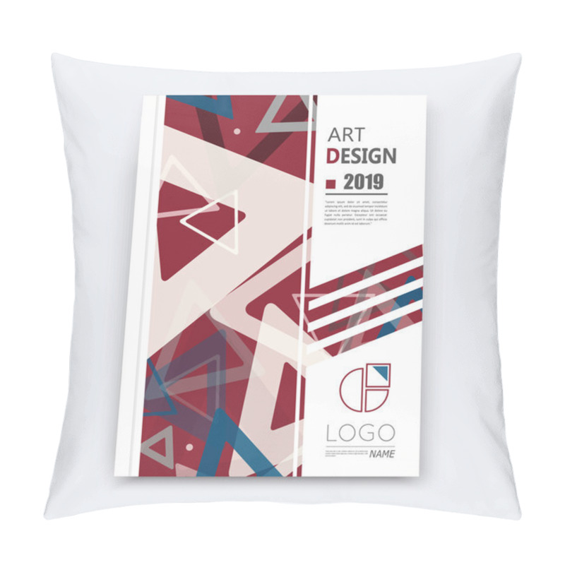 Personality  Abstract Composition, Notebook Cover, Red Triangle Font Texture, Square Frame, Band Construction, A4 Brochure Title Sheet, Creative Figure Icon, Commercial Logo Surface, Banner Form, EPS10 Flier Fiber Pillow Covers