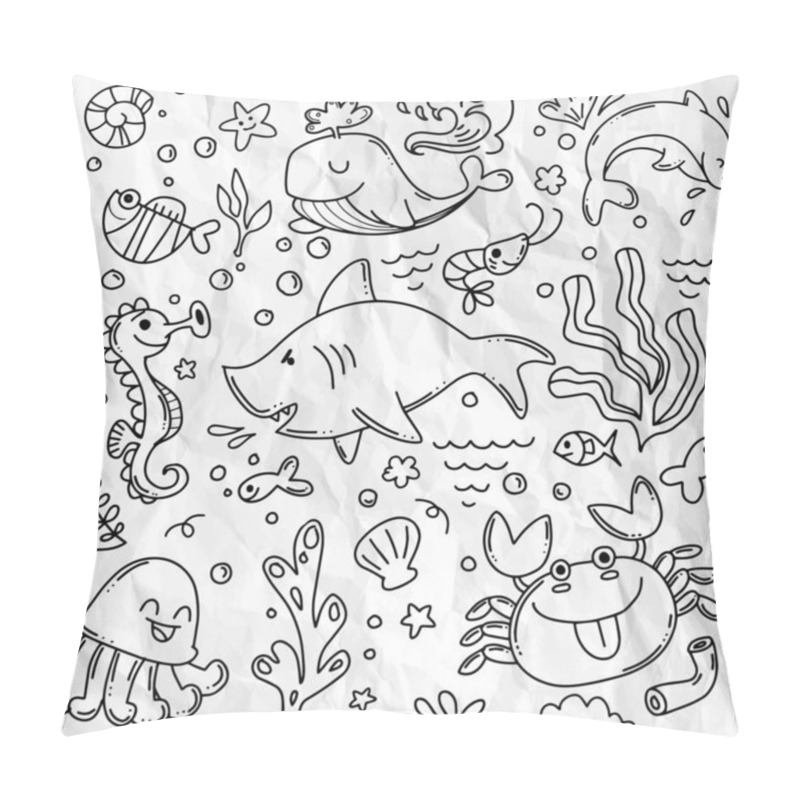 Personality  Marine Life, Collection Of Sketches For Your Design Pillow Covers