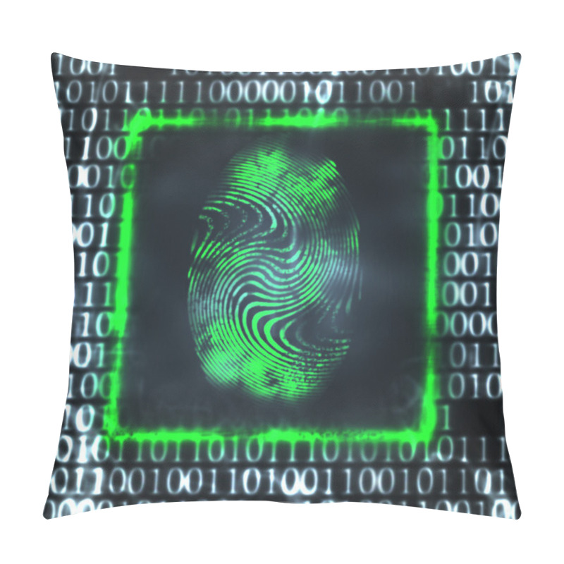 Personality  Illustration Of The Fingerprint And Digits Pillow Covers