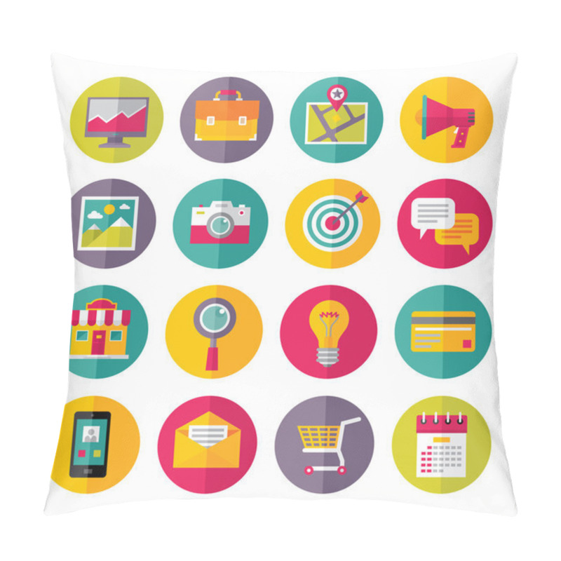 Personality  Icons Vector Set In Flat Design Style - 01 Pillow Covers